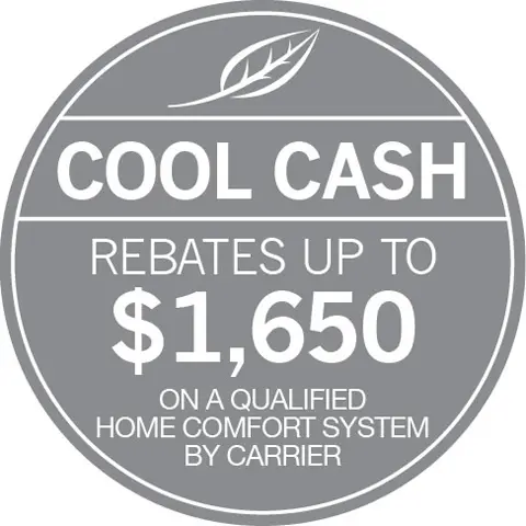 Cool Cash Rebates Upto $1,650 on Home Comfort System