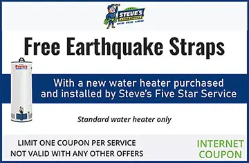 Free Earthquake Straps with New Water Heater
